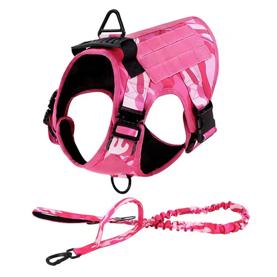 Tactical Dog Harness Leash Collar Set Large Dogs #Summervibes #Petlovers German Shepherd Malinois Training Walking Vest for All Breeds Dog