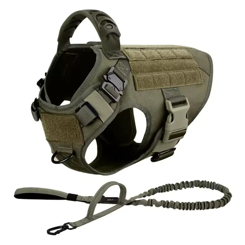 Tactical Dog Harness Leash Collar Set Large Dogs #Summervibes #Petlovers German Shepherd Malinois Training Walking Vest for All Breeds Dog